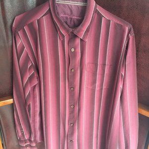 XL Silk mens button down shirt